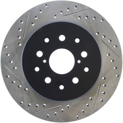 StopTech - StopTech 127.44105R Sport Cross-Drilled & Slotted Disc Brake Rotor for Supra