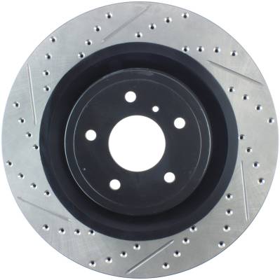 StopTech - StopTech 127.42100R Sport Cross-Drilled & Slotted Disc Brake Rotor
