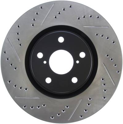 StopTech - StopTech 127.44104R Sport Cross-Drilled & Slotted Disc Brake Rotor for Supra