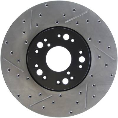StopTech - StopTech 127.44083R Sport Cross-Drilled & Slotted Disc Brake Rotor