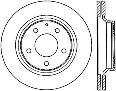 StopTech - StopTech 127.45052L Sport Cross-Drilled & Slotted Disc Brake Rotor