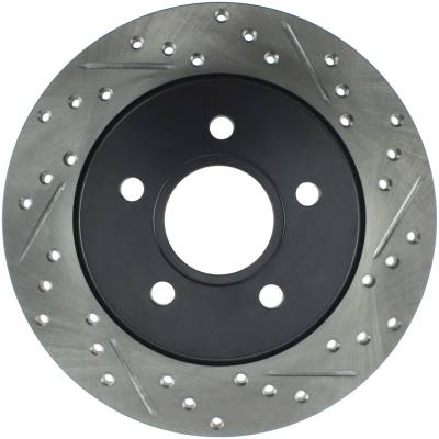 StopTech - StopTech 127.61099L Sport Cross-Drilled & Slotted Disc Brake Rotor for Focus