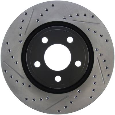 StopTech - StopTech 127.61112R Sport Cross-Drilled & Slotted Disc Brake Rotor