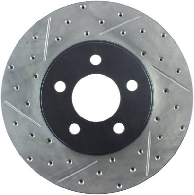StopTech - StopTech 127.61072R Sport Cross-Drilled & Slotted Disc Brake Rotor