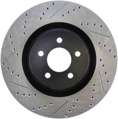 StopTech - StopTech 127.61089R Sport Cross-Drilled & Slotted Disc Brake Rotor