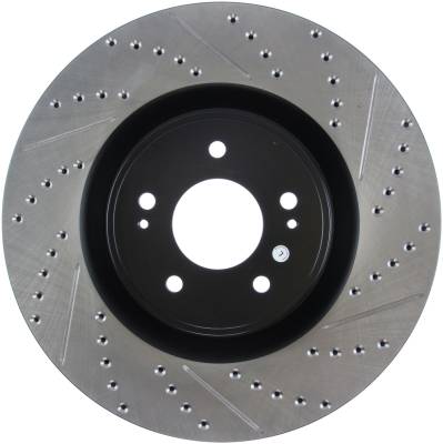 StopTech - StopTech 127.46076L Sport Cross-Drilled & Slotted Disc Brake Rotor for Lancer