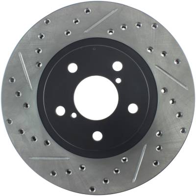 StopTech - StopTech 127.47012R Sport Cross-Drilled & Slotted Disc Brake Rotor