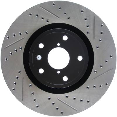 StopTech - StopTech 127.47022L Sport Cross-Drilled & Slotted Disc Brake Rotor