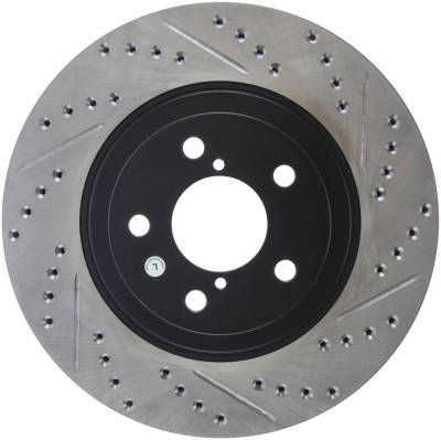 StopTech - StopTech 127.47021L Sport Cross-Drilled & Slotted Disc Brake Rotor