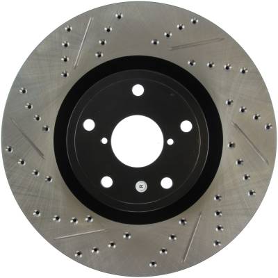 StopTech - StopTech 127.47022R Sport Cross-Drilled & Slotted Disc Brake Rotor