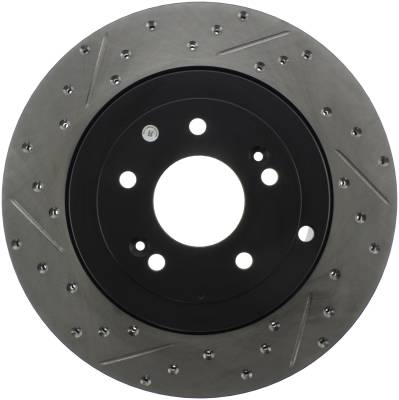 StopTech - StopTech 127.51035R Sport Cross-Drilled & Slotted Disc Brake Rotor