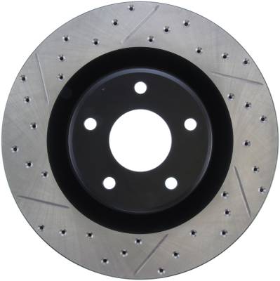 StopTech - StopTech 127.62085R Sport Cross-Drilled & Slotted Disc Brake Rotor