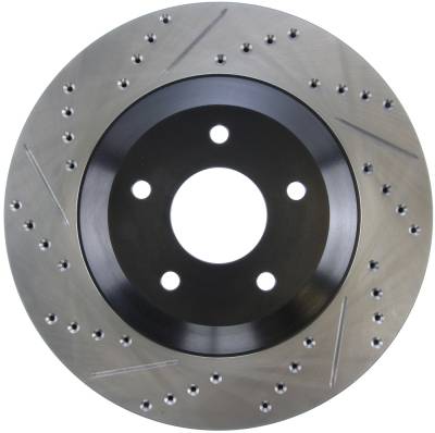StopTech - StopTech 127.62060R Sport Cross-Drilled & Slotted Disc Brake Rotor