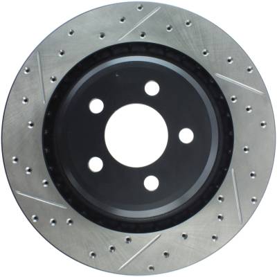 StopTech - StopTech 127.63064R Sport Cross-Drilled & Slotted Disc Brake Rotor