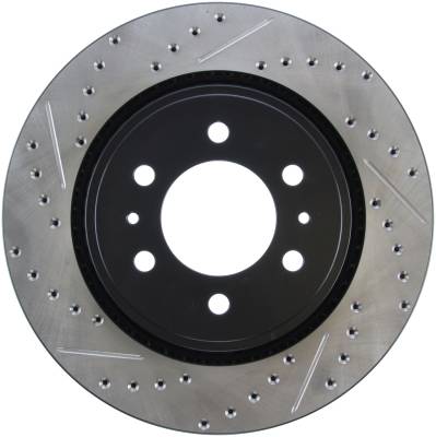 StopTech - StopTech 127.65119R Sport Cross-Drilled & Slotted Disc Brake Rotor