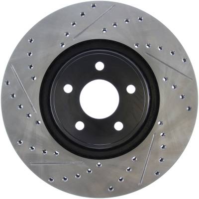 StopTech - StopTech 127.65146R Sport Cross-Drilled & Slotted Disc Brake Rotor