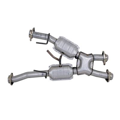 BBK Performance Parts - BBK Performance 2.5" Short X-Pipe w/Converters 79-93 Mustang 5.0L 1810