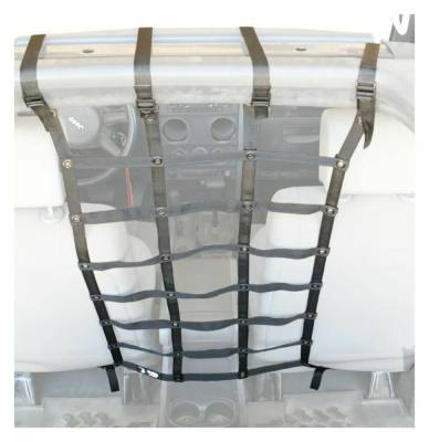 Steinjager - Steinjager Rear Dog Partition Cargo Net-Black for Wrangler JK 4dr J0044980
