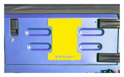 Steinjager - Steinjager Spare Tire Carrier Delete Plate-Lemon Peel for Wrangler TJ J0043680