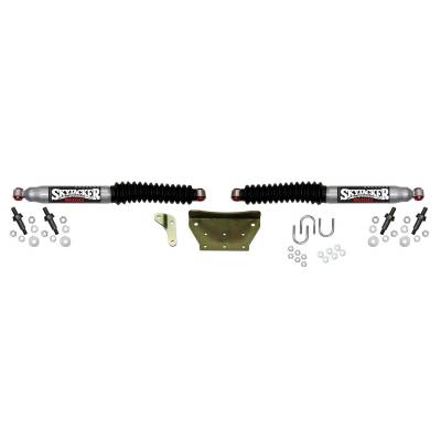 Skyjacker - Skyjacker 9299 Silver Dual Steering Stabilizer Kit w/Black Boots