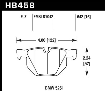Hawk Performance - Hawk Performance HB458F.642 HPS High Performance Street Brake Pads