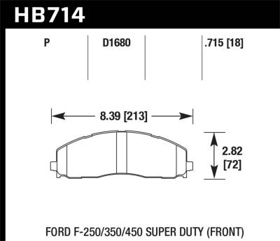 Hawk Performance - Hawk Performance LTS Light Truck & SUV Brake Pads HB714Y.715