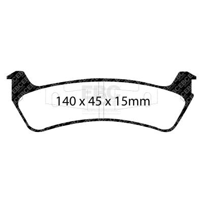 EBC Brakes - EBC Brakes DP41201R Yellowstuff Street & Track Brake Pads