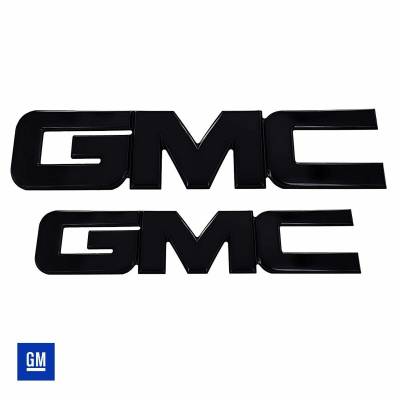 All Sales - All Sales 96514K Black GMC Front/Rear Emblem Set 14-17 GMC Sierra 1500
