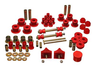 Energy Suspension - Energy Suspension 5.18104R Hyper-Flex Master Bushing Kit Red
