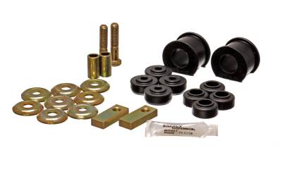 Energy Suspension - Energy Suspension 5.5110G Sway Bar Bushing Set Front Polyurethane Black