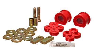 Energy Suspension - Energy Suspension 5.5111R Sway Bar Bushing Set Front Polyurethane Red