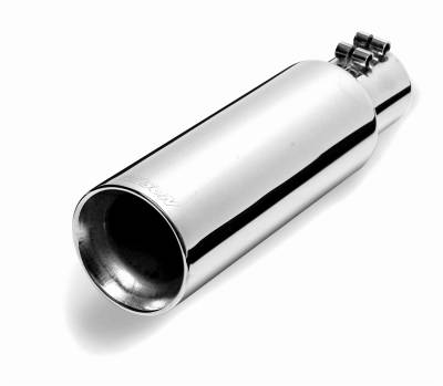 Gibson Performance Exhaust - Gibson 500431 5" Polished 304 Stainless Double Wall Straight Cut Exhaust Tip