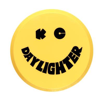 KC Hilit's - KC HiLit's 5202 Hard Light Cover 6" Round Black On Yellow Plastic Daylighter