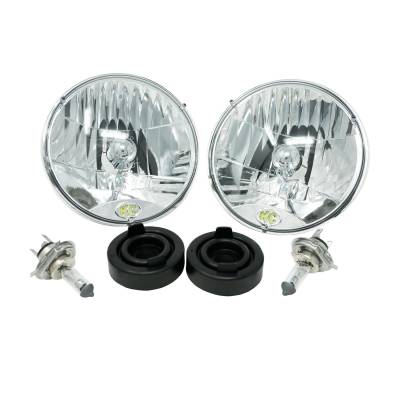 KC Hilit's - KC HiLit's 42301 Headlight Replacement 7" Round Pair for 97-06 Jeep Wrangler TJ