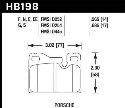 Hawk Performance - Hawk Performance Blue 9012 Motorsports Brake Pads HB198E.685