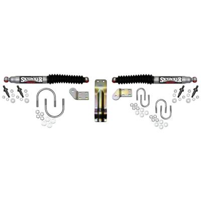Skyjacker - Skyjacker 9218 Silver Dual Steering Stabilizer Kit for Ram 1500 2500 3500
