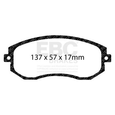 EBC Brakes - EBC Brakes UD1539 Ultimax Brake Pads