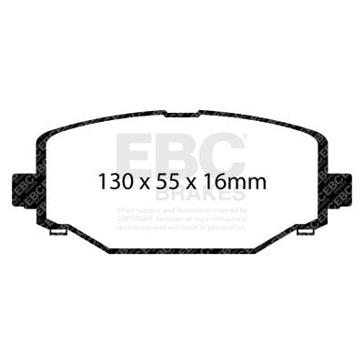 EBC Brakes - EBC Brakes UD1596 Ultimax Brake Pads