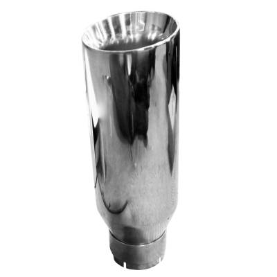 Dynomax - Dynomax 304 Stainless Steel Clamp-On Exhaust Tip 2.5" In/4" Out 36473