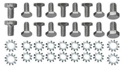 Trans-Dapt Performance - Trans-Dapt 9271 Chrome Oil Pan Bolt Set for Chevy 283-350 or 90 V6 Olds Hex Head
