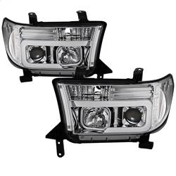 Spyder Auto - Spyder 5084651 Chrome Light Bar Projector Headlights for 07-13 Tundra & Sequoia