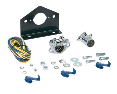 Hopkins Towing Solution - Hopkins 48285 4-Pole Round Connector Kit Vehicle To Trailer Wiring Connector
