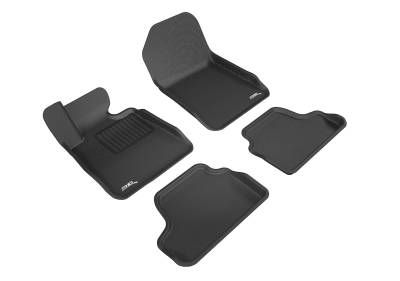 3D MAXpider - MAXpider L1BM02401509 Kagu Floor Mat Front Rear Black BMW 3 Series Convertible