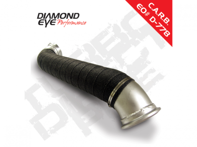 Diamond Eye Performance - Diamond Eye 321056 Turbo Direct Pipe 3" Aluminized 2004-2010 Chevy/GMC