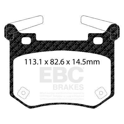 EBC Brakes - EBC Brakes DP42357R Yellowstuff Street & Track Brake Pads for G70 Stinger