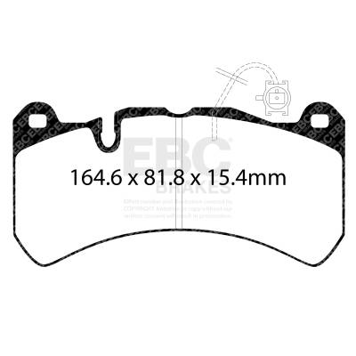 EBC Brakes - EBC Brakes DP42354R Yellowstuff Street & Track Brake Pads for Giulia Stelvio