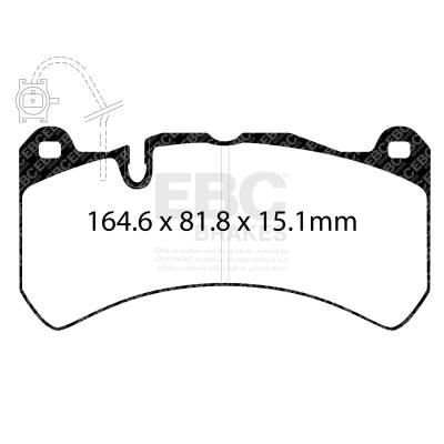 EBC Brakes - EBC Brakes DP42355R Yellowstuff Street & Track Brake Pads