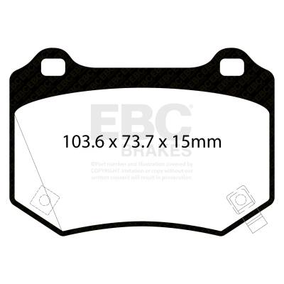 EBC Brakes - EBC Brakes DP42361R Yellowstuff Street & Track Brake Pads for 18-21 WRX STI