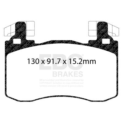 EBC Brakes - EBC Brakes DP42356R Yellowstuff Street & Track Brake Pads for G70 Stinger