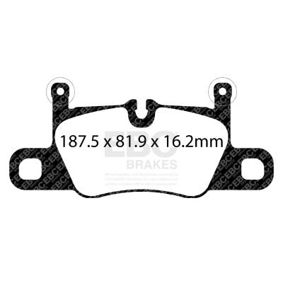 EBC Brakes - EBC Brakes DP42371R Yellowstuff Street & Track Brake Pads for 911 Cayenne